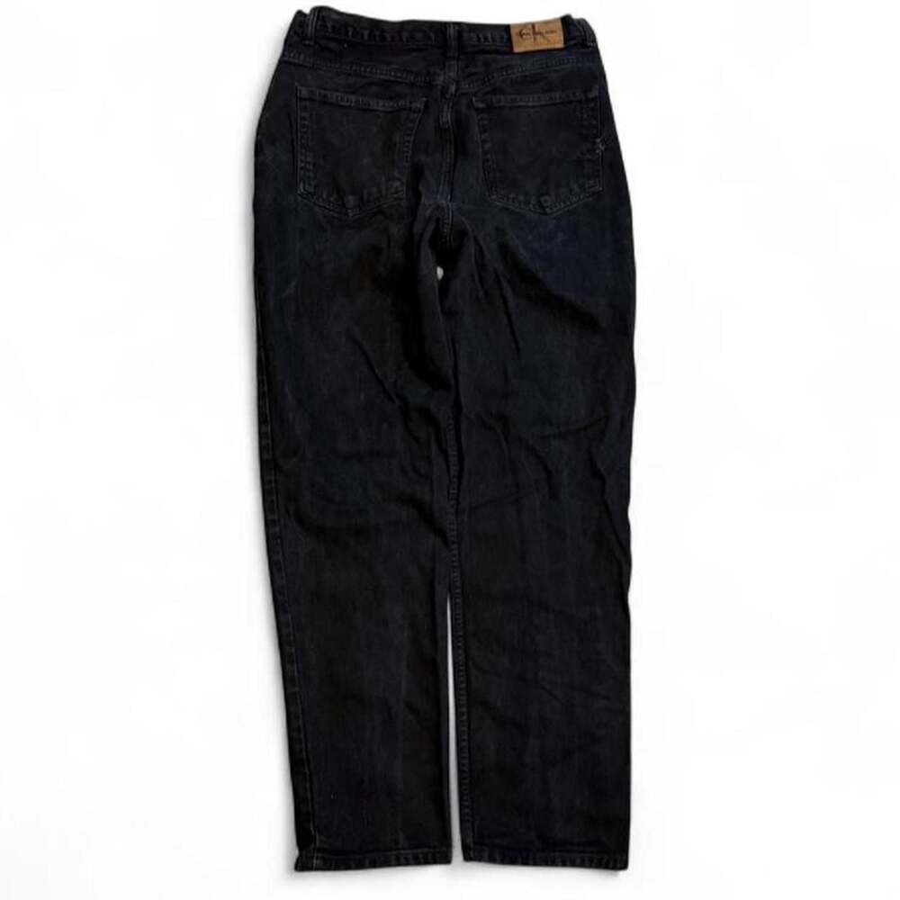 Vintage 1990s Calvin Klein Jeans High Rise Essential Black Denim Pants Size 12